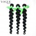 Peruvian Virgin Hair Loose Wave Curly Weave Human Hair Weft